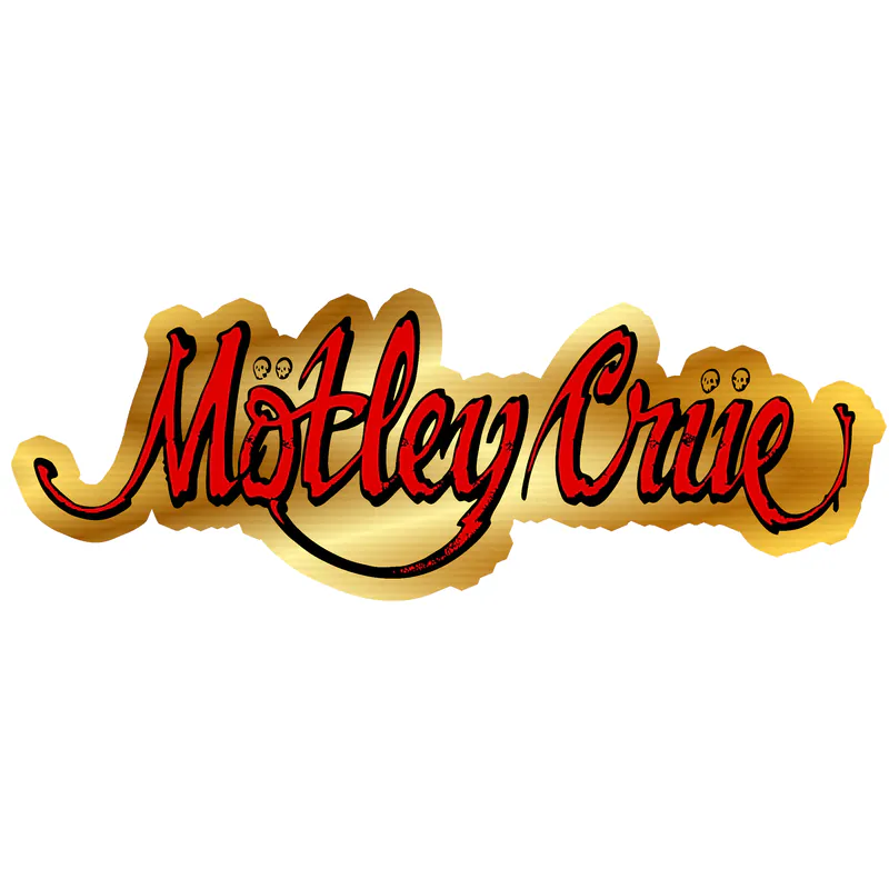 Motley Crue Gold Chrome Vinyl Decal - Custom Size
