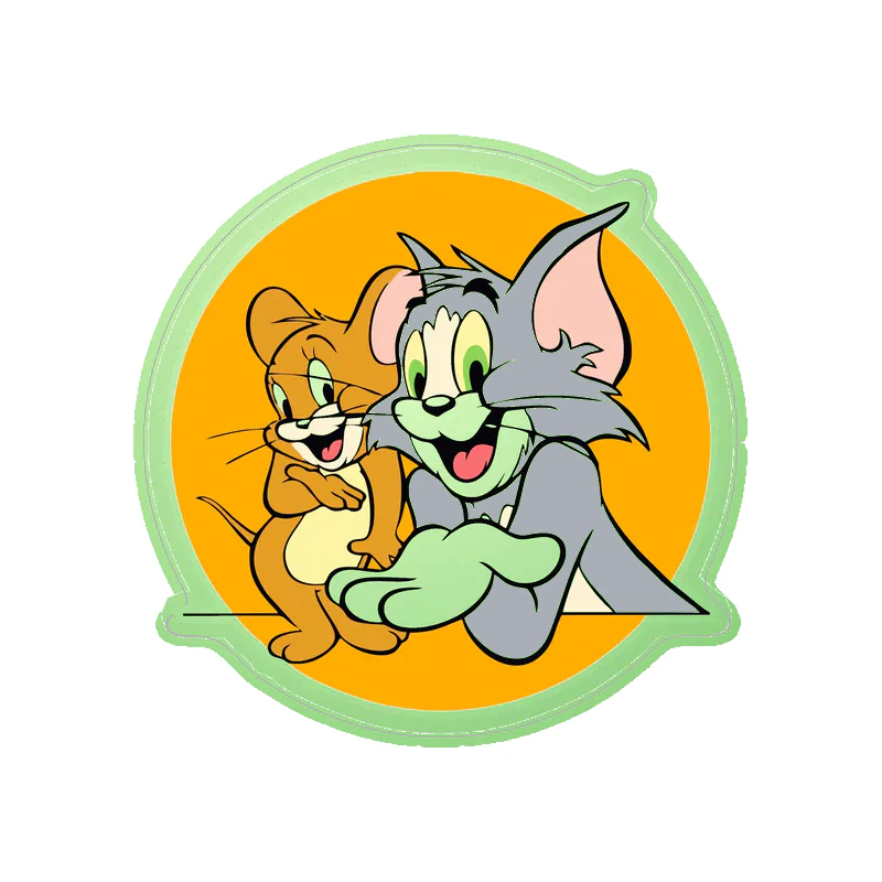 Tom and Jerry - Glow in the Dark Vinyl Sticker - Custom Size