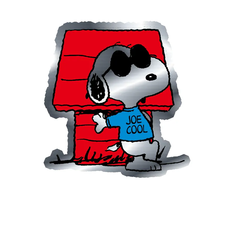Snoopy - Joe Cool - Silver Chrome Vinyl Decal