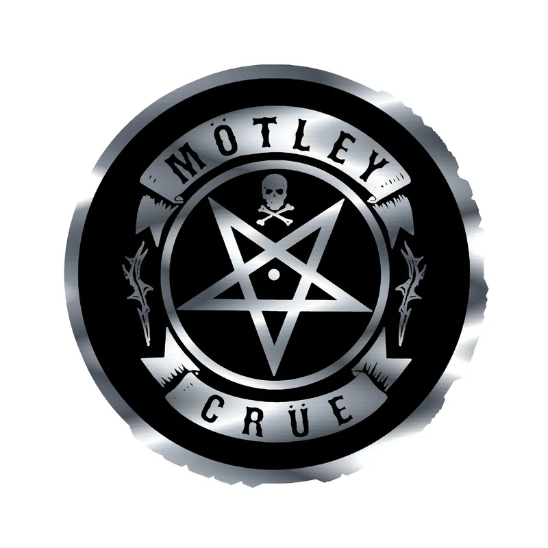 Motley Crue Silver Chrome Vinyl Decal - Custom Size