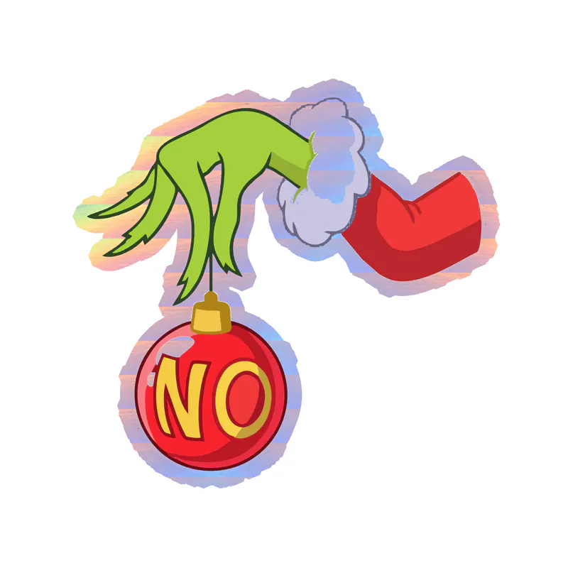 The Grinch - Holographic Vinyl Decal - Custom Size